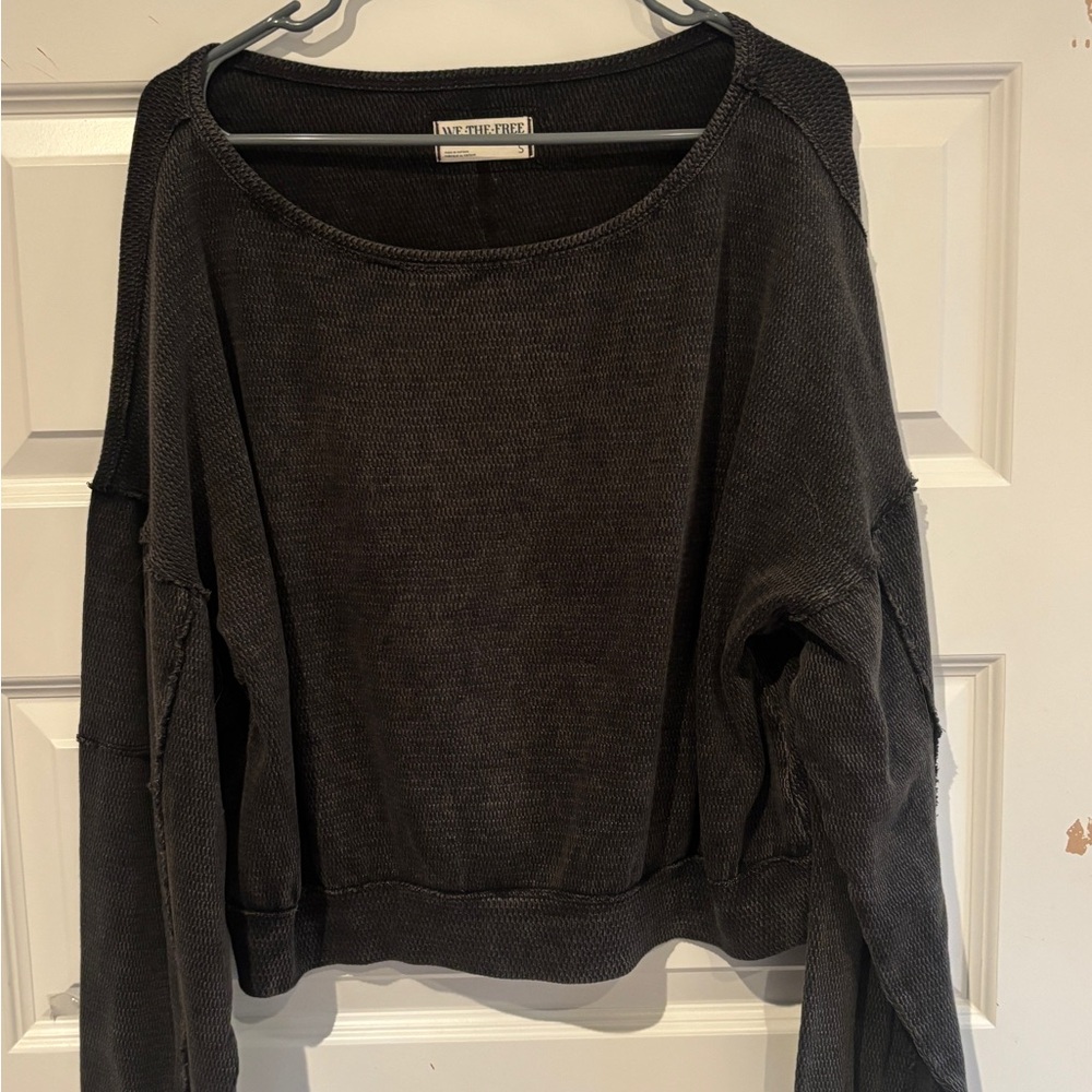 Free People Black Sweatshirt